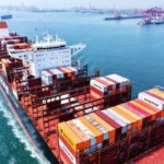 A container ship leaves the port in Qingdao, in Chinas eastern Shandong province on March 6, 2025. (Photo by AFP) / China OUT / CHINA OUT